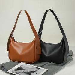 Trendy French Underarm Bag Good Quality Soft PU Leather Shoulder Bags Ladies Sling Bag  Fashion Women Small Handbags