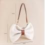 Furry Fashion Bag Custom Bow Shape Sherpa Crossbody Bag Women Shoulder Bag