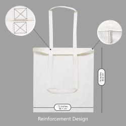 Gelory Cotton Tote Bag Lightweight Medium Reusable Grocery Shopping Cloth Bags Suitable for DIY Advertising Promotion Gift