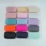 RTS Hot pink zipper cosmetic bag embroidery letters make up bag chenille letter patches nylon pouch nylon bag