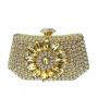 Yellow Evening Bag Ladies Handbag Crystal Sunflower Golden Banquet Clutch Dress Women's Bag sac tendance 2024