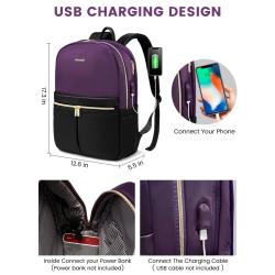 Factory wholesale LOVEVOOK large hiking backpack school bags for women waterproof 15.6 17in custom work travel laptop backpack