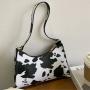 Lady Underarm Shoulder Bag Fashion Women Ladies Leopard Print Leather Pu Black Girls Lady Handbag Accept OEM ODM Single Zebra