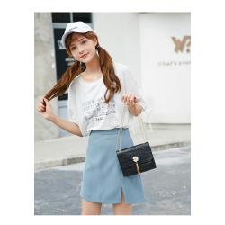 Korean Cute 2024 New Flower Tassel Alligator Single Shoulder Messenger Bag Women's Fashion Handbag Open Square  Button Handbag