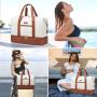 Wholesale 3pcs Travel Duffel Bag with Transparent Toiletry Pouch 30L Overnight Bags Carryon Nylon PU Luggage Weekender Bag Women