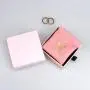 Custom Emboss Logo White Leather Earphone Hairpin Pouch Small Ring Earring Necklace Bracelet Jewelry Bag With Magnet
