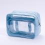 Keymay 5 Colors Summer Fashion Portable Pvc Travel Wash Toiletry Bag Waterproof Plastic Cosmetic Makeup Bag Clear