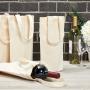 Gelory Wholesale Eco Friendly Cotton Tote Pouches Cotton Canvas Wine Bag Wine Bottle Handle Bags