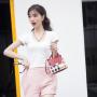 2023 New Fashion Simple Trend Single Shoulder Bag Wholesale Diagonal Cross Bag Pu Leather Contrasting Color Handbag