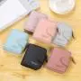 Ladies Zipper Button Short Wallet PU Leather Small Coin Purse Solid Color Multifunctional Purse carteras para mujer