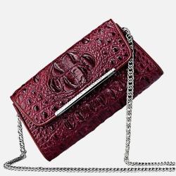 Custom Made Luxury Fashion Genuine Crocodile Skin Leather Women Ladies Evening Party Clutch Bag Purse For Ladies