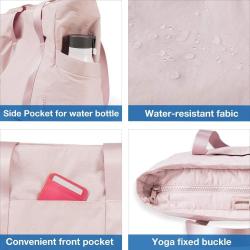 ZF101 Ladies Daily Tote Bag Nylon Leisure Sports Travel Shoulder Bag Can Put Yoga Mat Handbag Waterproof