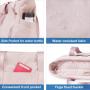 ZF101 Ladies Daily Tote Bag Nylon Leisure Sports Travel Shoulder Bag Can Put Yoga Mat Handbag Waterproof