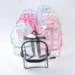 Boys Girls School Bags Clear PVC Heave Duty Backpack Durable Waterproof Book Bags Student School Book Bag Kids Clear backpack