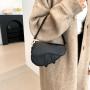 Western Style Women Bags 2024 Fashion New Trend Color Contrast Korean Single Shoulder Handbag Crossbody Saddle Bags