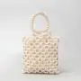 Wooden bead handmade woven women's bag with niche design handbag