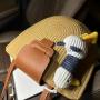 Half Round Women'S New Single Shoulder Cotton Yarn Braided Bag Airgrass Braided Holiday Beach Bag