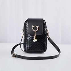Gelory 2024 Mobile Phone Bag Braided Pearl Tassel Cover Style Women's Handbag Single Shoulder Bag