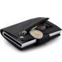 Pop-Up Credit Card Case with RFID Leather Wallet with Compartment for Notes and Coins