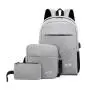 Three sets of men's bags factory wholesale business fashion trend backpack leisure schoolbag laptop bag shoulder bags
