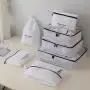 Customized white black 8pcs packing cubes for storage luggage high quality travel organizer compression packing cubes set