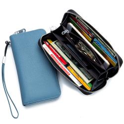 Wholesale women long wallets genuine leather women clutch bag leather long wallet purse for ladies
