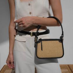 Customized Fashion Popular Straw Woven Pu Handbags Girls Hot Sell Beach Hand Bags Women Quality Shoulder Purses For Ladies