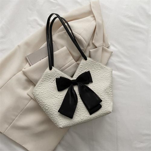 Korean Style 2024 Newest Women Bags Bowknot Ladies Tote Bags Large Capacity Canvas Shoulder Bags For Girls  Cutey