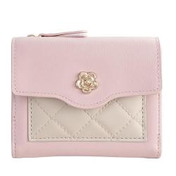 ZR616 Women's Short Wallet Fashion Girl Lovely Buckle Wallet Horizontal Square Card Holder Handbag Coin Purse Zero Wallet