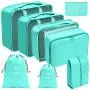 OEM Lightweight Expandable Luggage Suitcase Travel Organizer Bags 9 Set Compression Packing Cubes for Suitcases