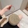 sac tendance 2024 Fashion women sparkly bling bling shiny purse rhinestone ball shape clutch bag for party wedding banquet
