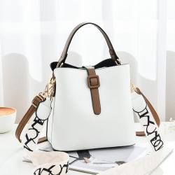 2024 bags for women Fashion Bucket Bag Wide Single Shoulder Strap Large Capacity Portable Small Bag Chain Ladies Slung Shoulder