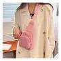 KBW432 Women Corduroy Waist Bag 2023 New Casual Lightweight Shoulder Bag High Quality Simple Crossbody Chest Bag For Lady