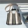 New design handbags large messenger crossbody bag Fashion personality stripe color shoulder bags for women tote bag canvas