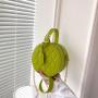 KBW347 2023 Handbag Women Fashion Simple Indentation Diamond Lattice Small Round Package High Quality Shoulder Crossbody Bag