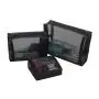 Gelory Portable Foldable Zipper Black Mesh Makeup Pouch Bag Travel Cosmetic Organizer Case Bag