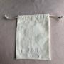 15*20 cm Off-White Cotton Linen Gift Drawstring Pouch Embroidery Logo Linen Drawstring Packaging bag