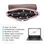 LOVEVOOK 15.6 inches Multi-Pocket Leather Laptop Tote Work Bags Ladies Shoulder Messenger Briefcases Purses Laptop Bag for Women