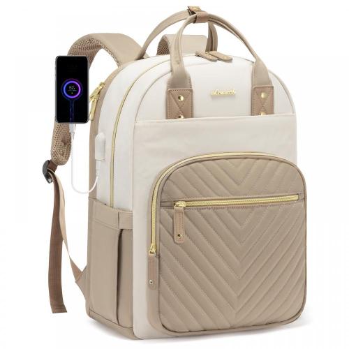 High quality LOVEVOOK quilted bags new waterproof student outdoor backpack bag for girls 15.6 17in large travel laptop backpacks
