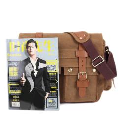 XL107 Imported Vintage Men's Shoulder Bag Business Person Retro Large Capacity Handbag Wear-resistant  Messenger Bag