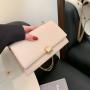 Lock Square Leather Crossbody Bags For Women Chain Women'S Messenger Bags Female Pure Color Fashion Handbag Tote Bag