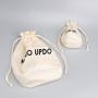Round Bottom Custom Logo Printed Cotton Linen Gift Candle Makeup Packing Bag Natural Muslin Drawstring Dust Bag