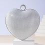New arrival glitter fabric shiny modern wedding clutches purse heart bag handbag evening bag for wholesale