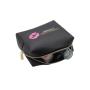 Portable makeup bag brush organizer for travel pu saffiano leather cosmetic bag fashion toiletry bag