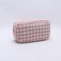 Keymay New Arrival Fashion Plaid Zipper Bag Beauty Organizer Pouch Travel makeup Bag Checkered Cosmetic Bag