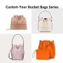 OEM ODM Custom Logo Luxury Quality Ladies Bucket Bags Handbag With Chain Vegan Leather Top Handle New Fashion Womens Bucket Bags