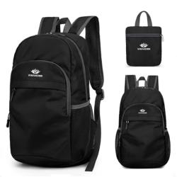 2024 Custom Logo Outdoor Travel Student Folding Backpack Lightweight Large Capacity Foldable Bag Waterproof