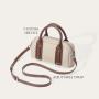 Trendy Leather Small Boston Crossbody Casual Shoulder Bag Handbag for Women Compact Fashion Purse Elegant Mini Chic Everyday Bag