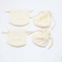 Wholesale Round Bottom Candle Gift Hair Packaging Cotton Linen Pouch Natural Cotton Muslin Candle Bag