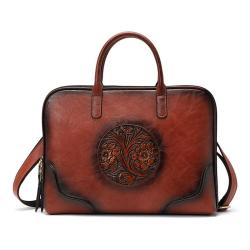 2024 Custom Vintage PU Leather Briefcases Laptop Bag Handbag For Office Women